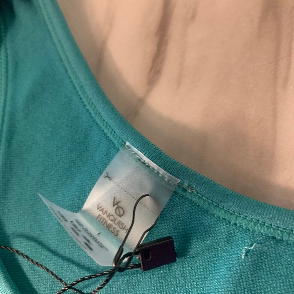 Vanquish Elevate Seamless Emeraid Teal Racer Back MIDI Tank Top Large - Thumbnail 3