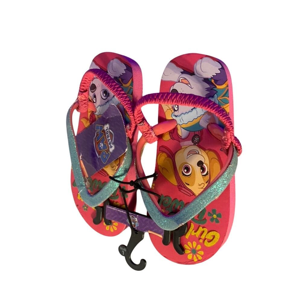 Paw Patrol Girls Flip-Flop Sandals Rainbow Skye Everest size 9-10 - Thumbnail 4