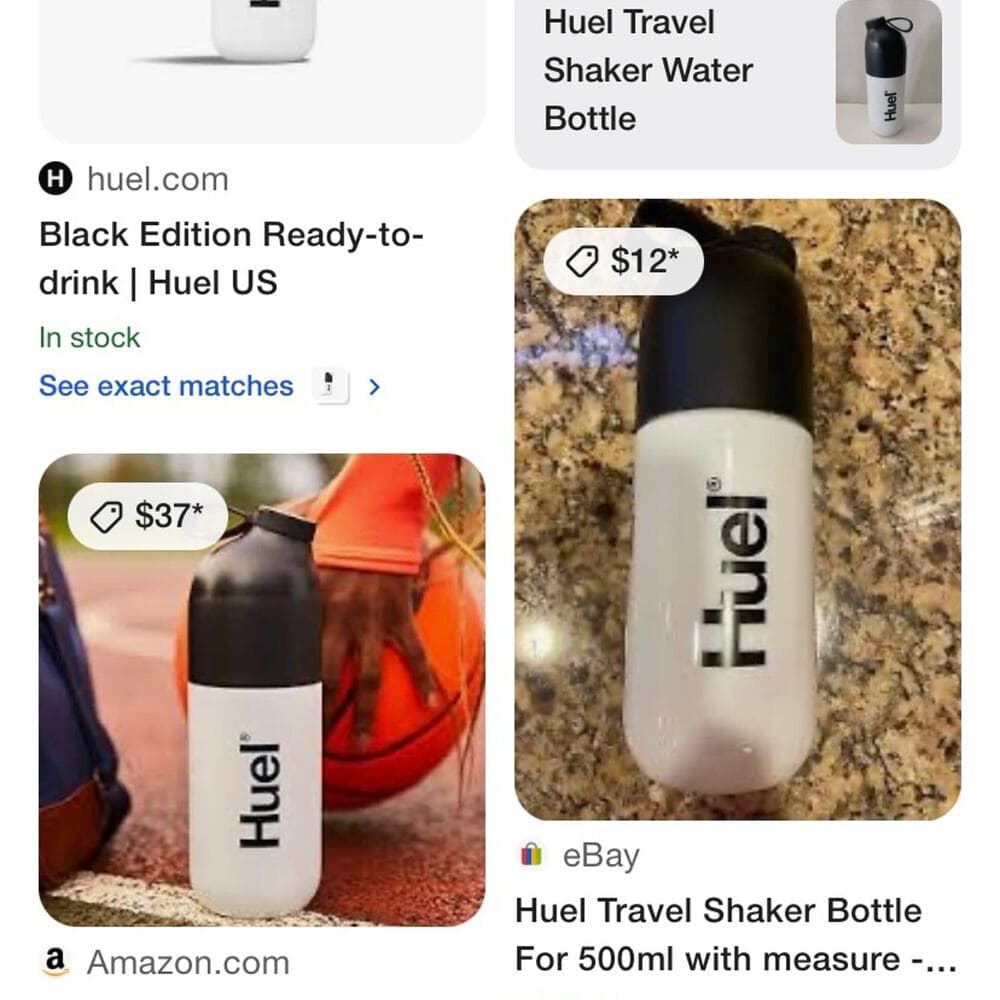 Huel Travel Shaker Bottle For 500ml with measure - New Without Box - Thumbnail 4