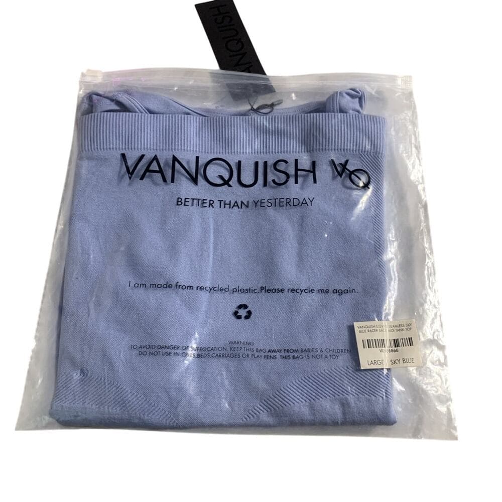 Vanquish Elevate Seamless Sky Blue Racer Back Tank Top Size Large - Thumbnail 5