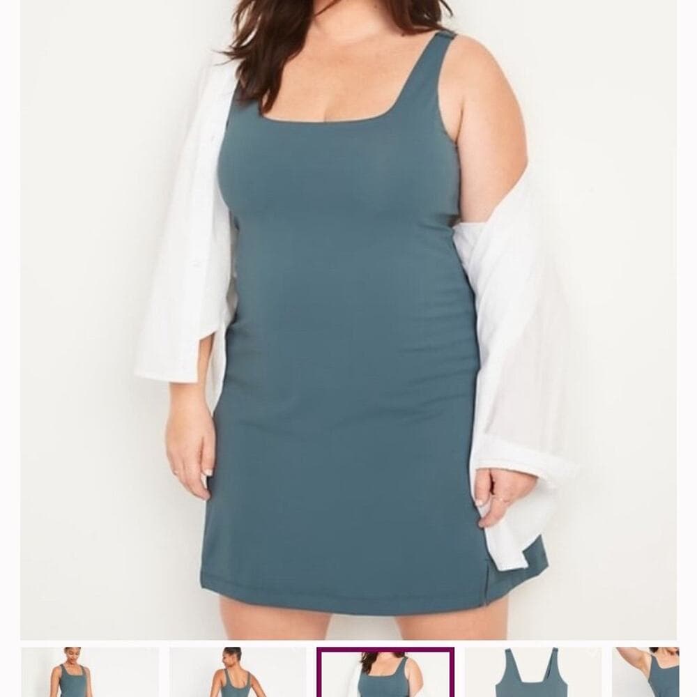 Old Navy Power-soft Sleeveless Shelf Bra Support Dress - Thumbnail 10