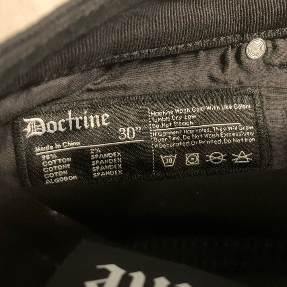 Doctrine Superstack Jet Black Mens Jeans Size 30 - Thumbnail 7