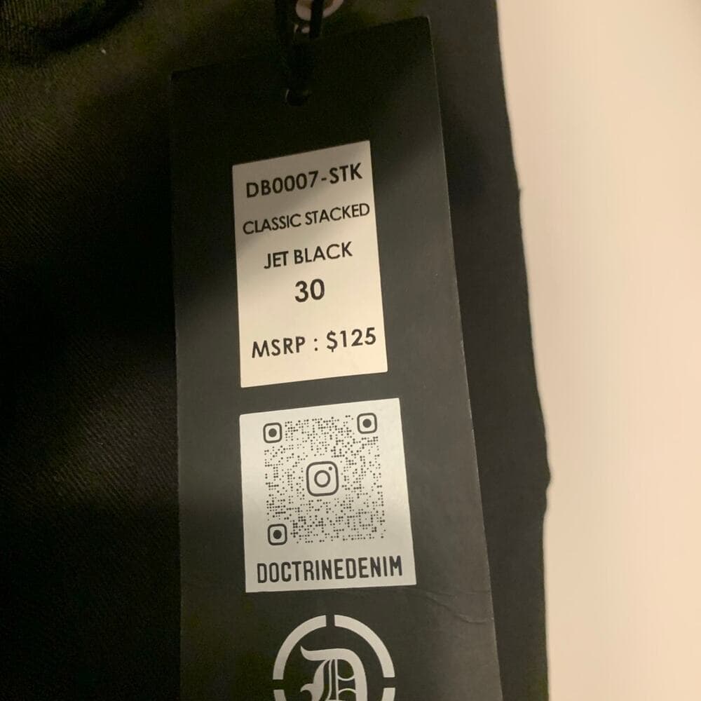 Doctrine Superstack Jet Black Mens Jeans Size 30 - Thumbnail 4