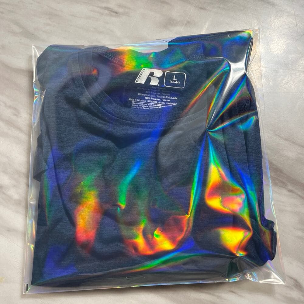 Russell Men’s T-Shirt Size Large Navy/Black - Thumbnail 4