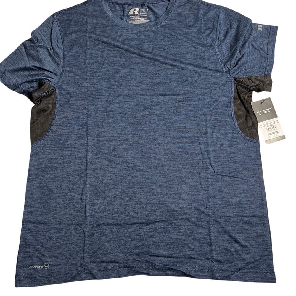 Russell Men’s T-Shirt Size Large Navy/Black - Thumbnail 5