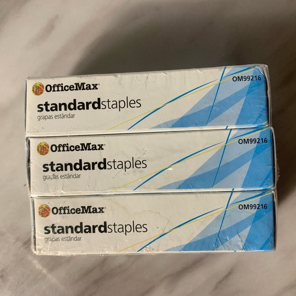 OfficeMax Standard Staples 3 Boxes of 5,000 - NEW!