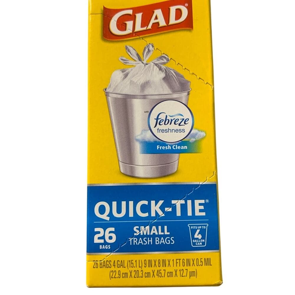 Glad Trash Bags, Small Garbage Bags - OdorShield 4 Gallon White Trash Bag, Febre - Thumbnail 7