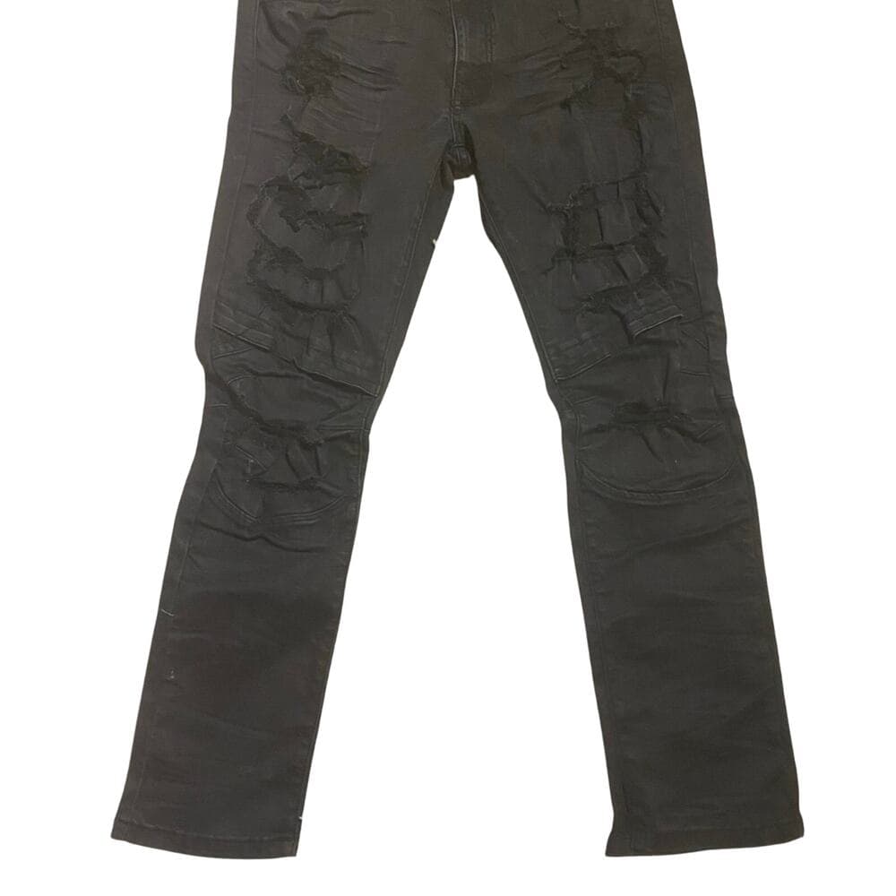 Smoke rise black mens jeans size 40/32 - Thumbnail 6
