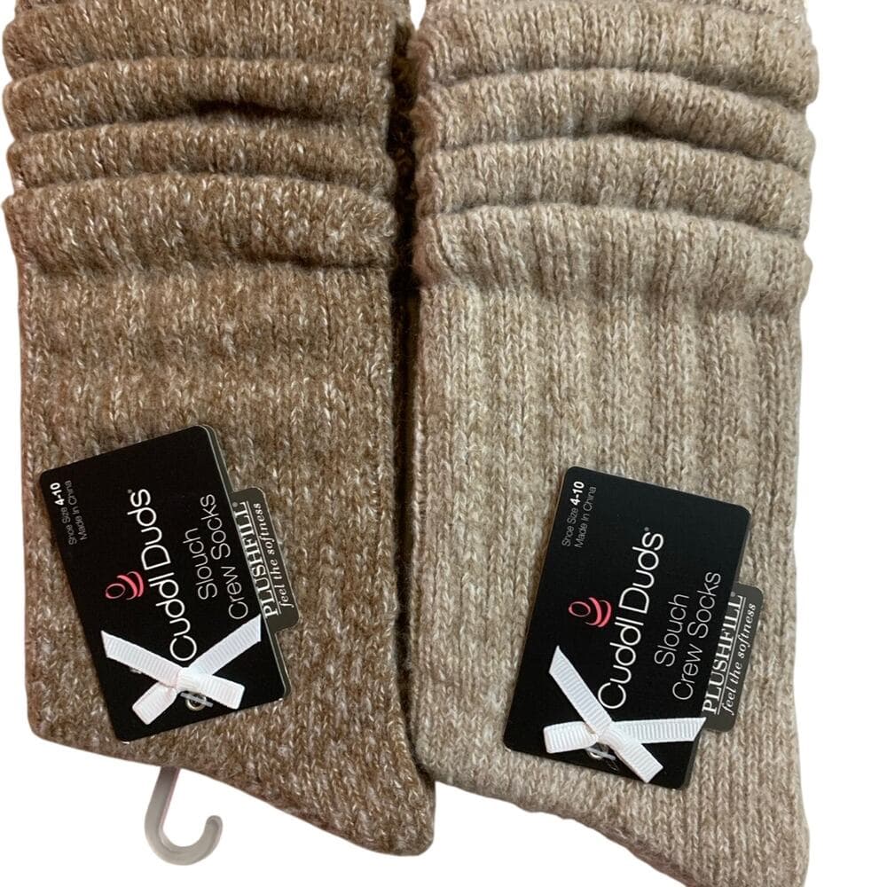 women's brown furry Warm socks size 4-10 - Thumbnail 2