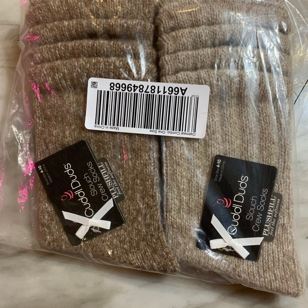 women's brown furry Warm socks size 4-10