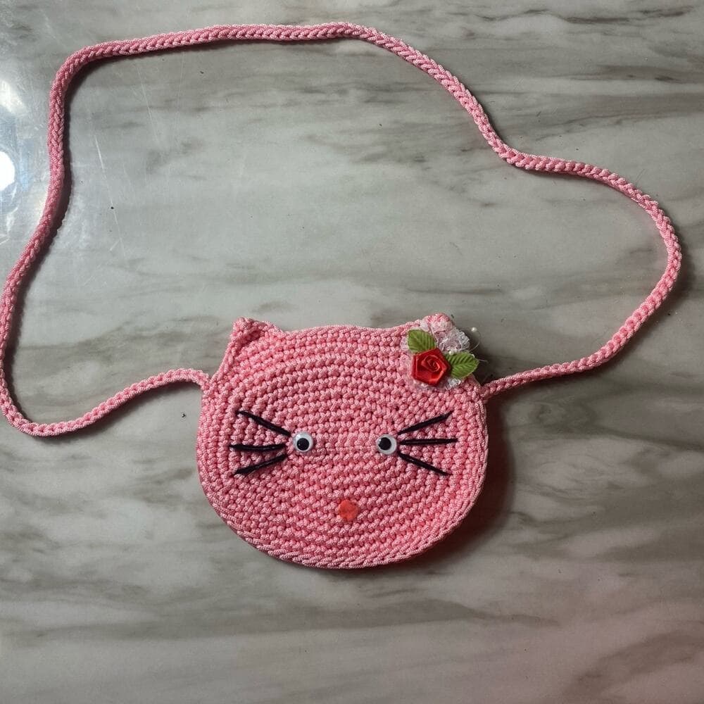 crocheted crossbody mini bags