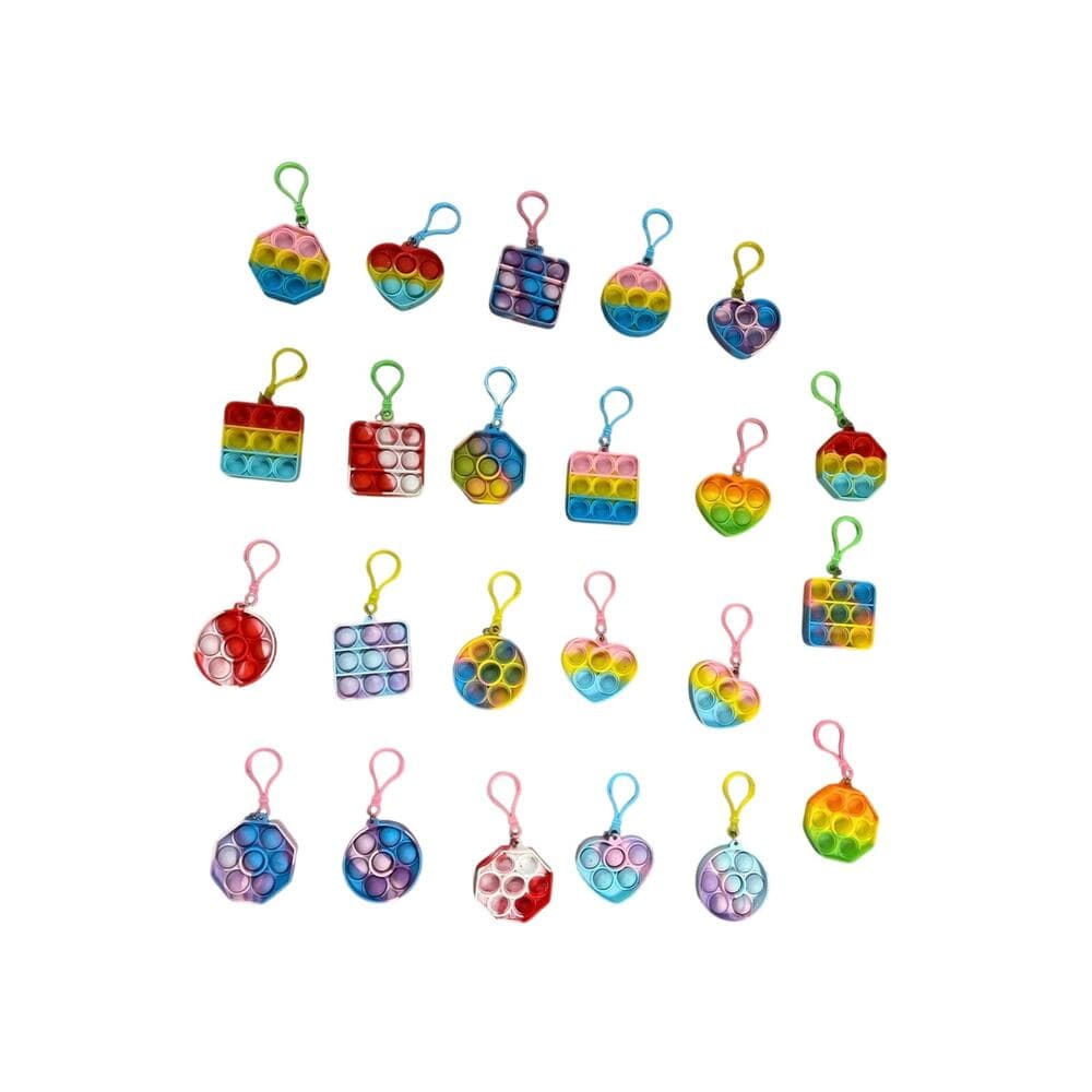 Pop Fidget Keychain 28 Pack Mini Fidget Toys - Thumbnail 4