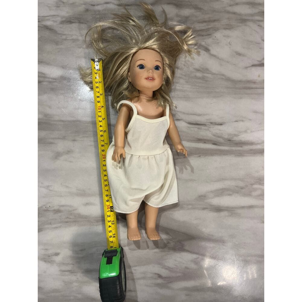 American Girl 14.5" Doll Wellie Wishers Camille Blond Hair Blue Eyes Euc - Thumbnail 2