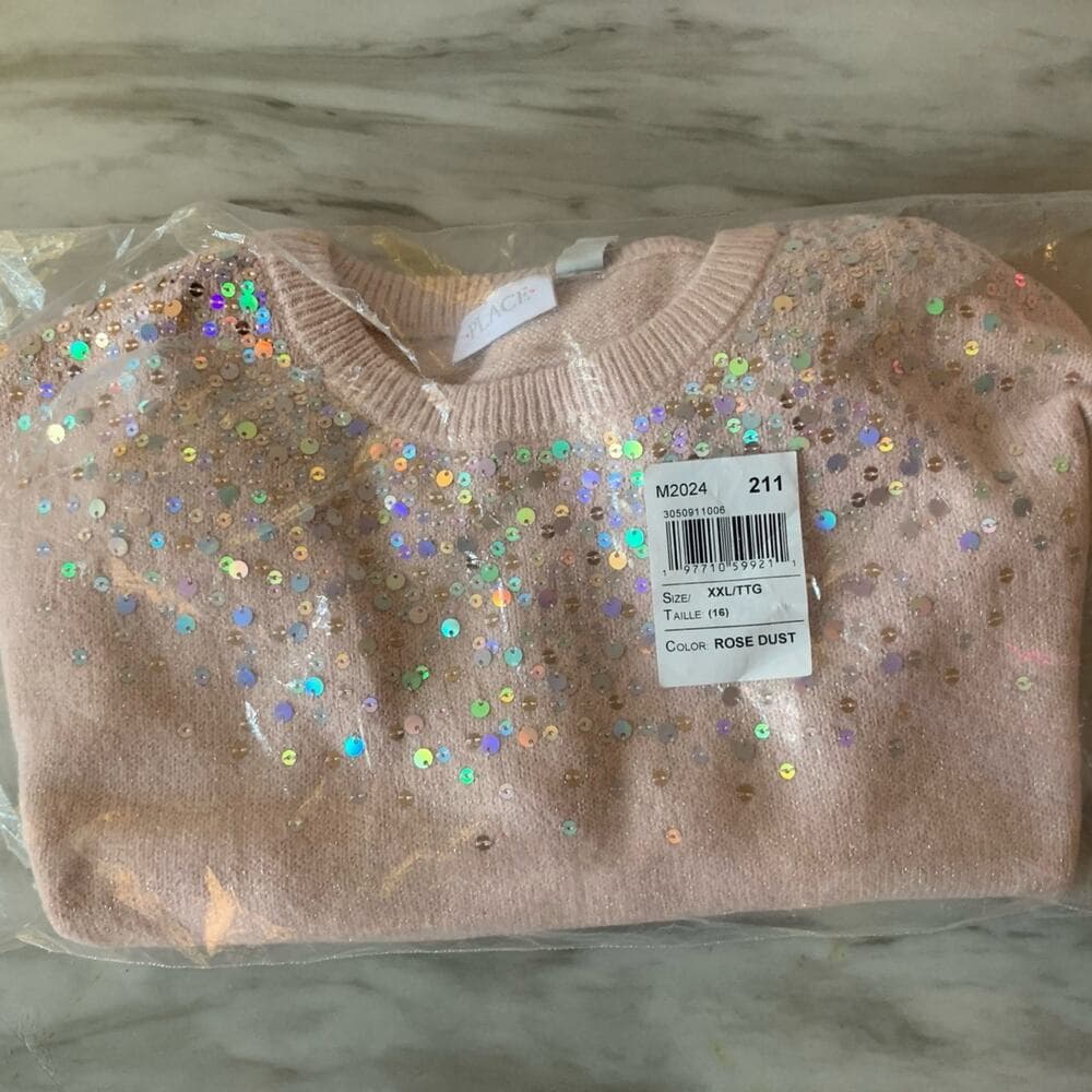 Children Place Rose Dust Sweater Size 16 - Thumbnail 4