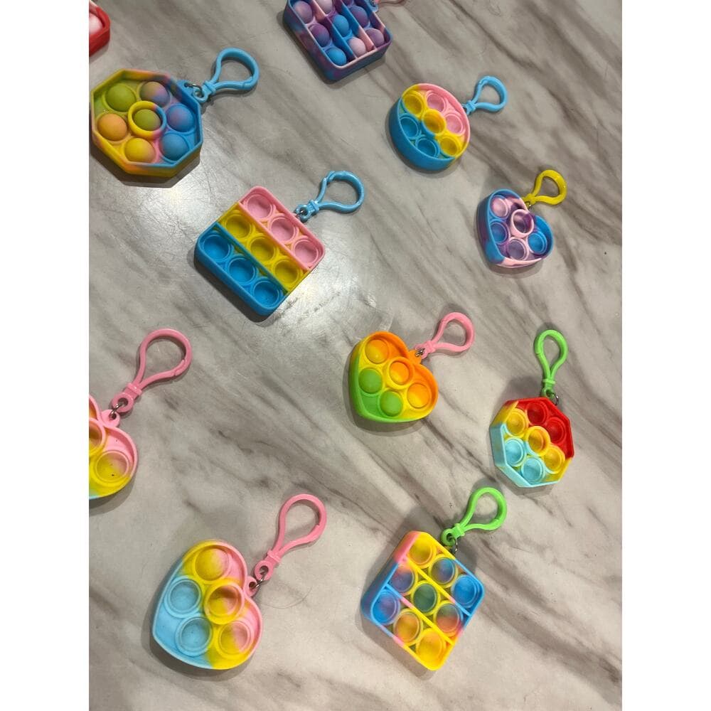 Pop Fidget Keychain 28 Pack Mini Fidget Toys - Thumbnail 3
