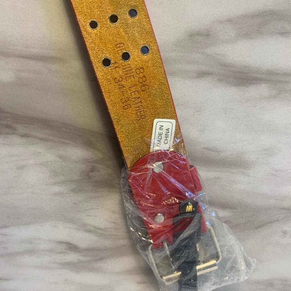Genuine Leather Red Belt Size Medium