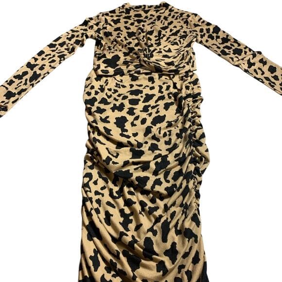 2 piece leopard shirt and pencil skirt - Thumbnail 4