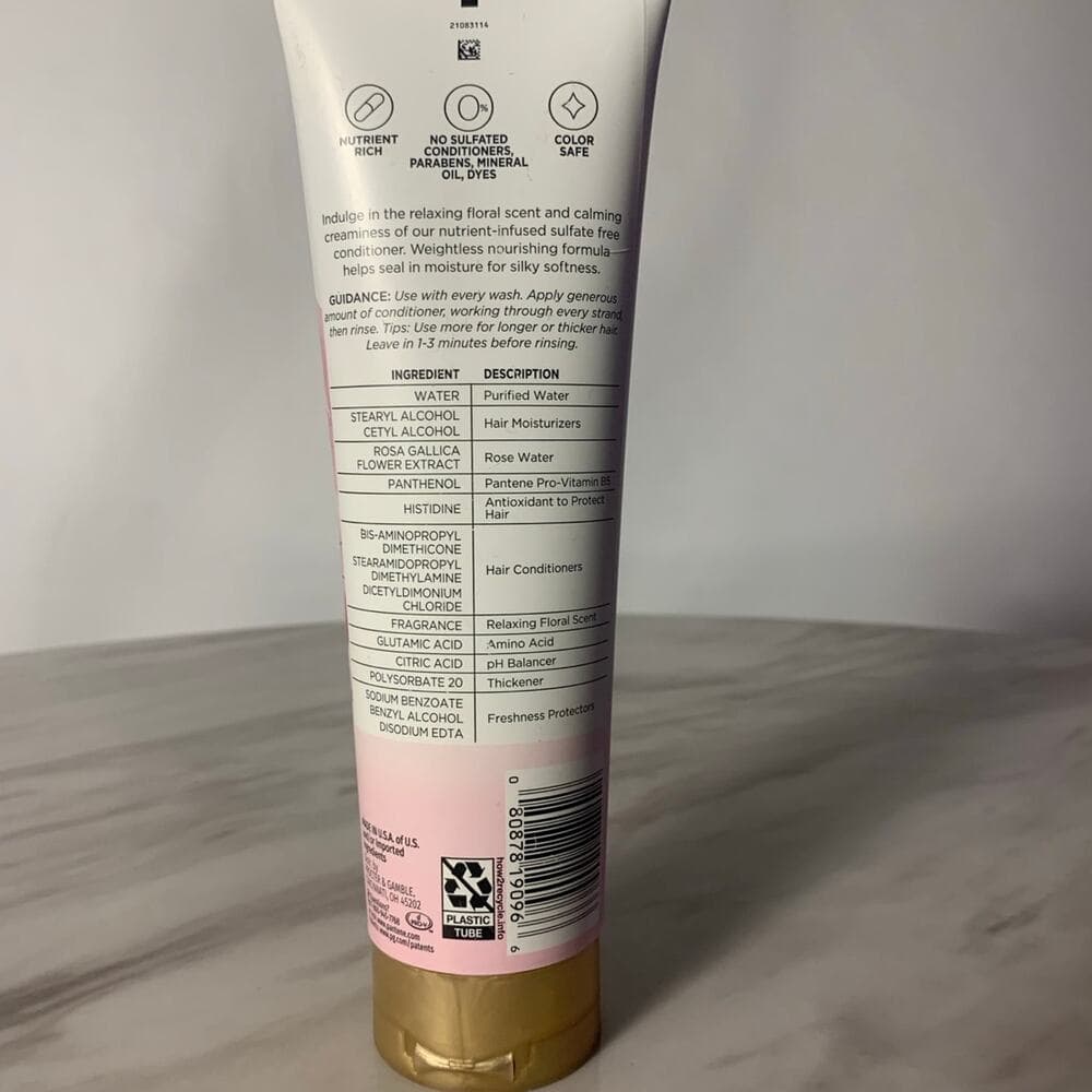 Pantene Nutrient Blends Rose Water Sulfated Free Condition