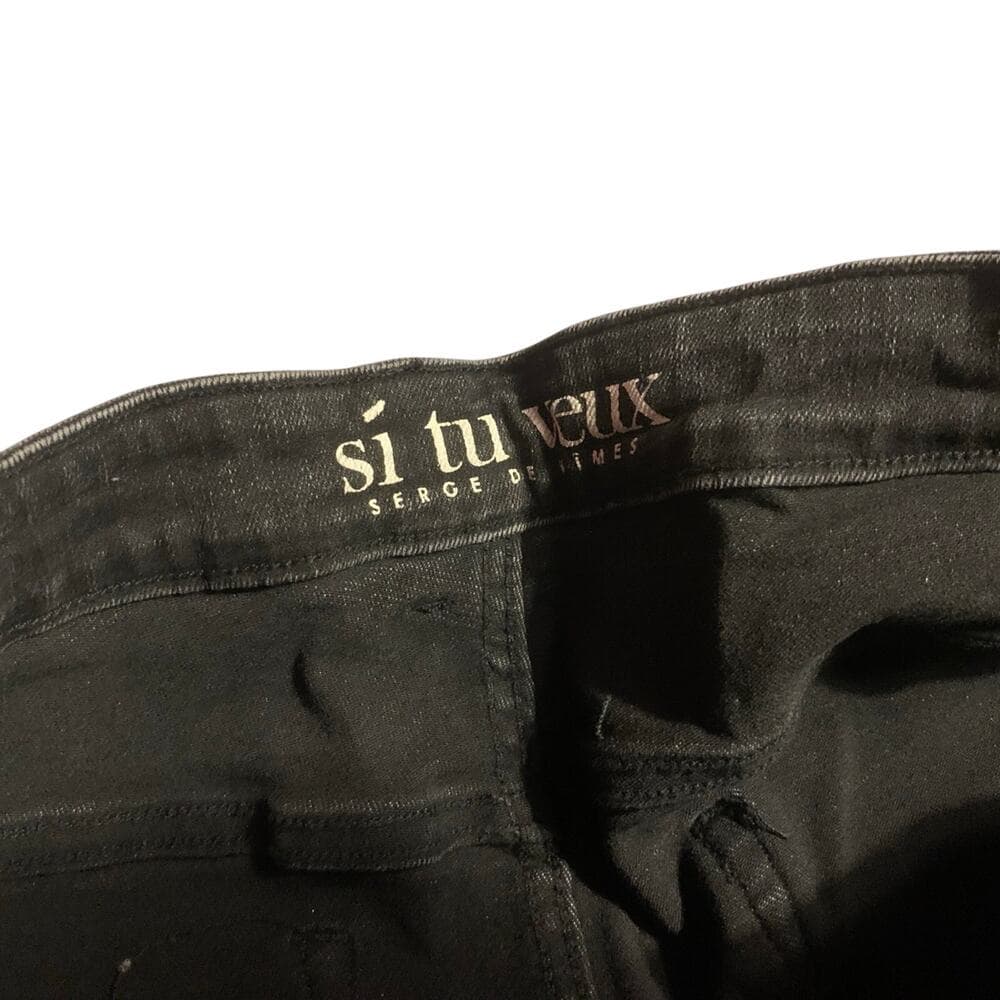 Si Tu Veux Superstack Black Wash Mens Jeans Size 38 - Thumbnail 5
