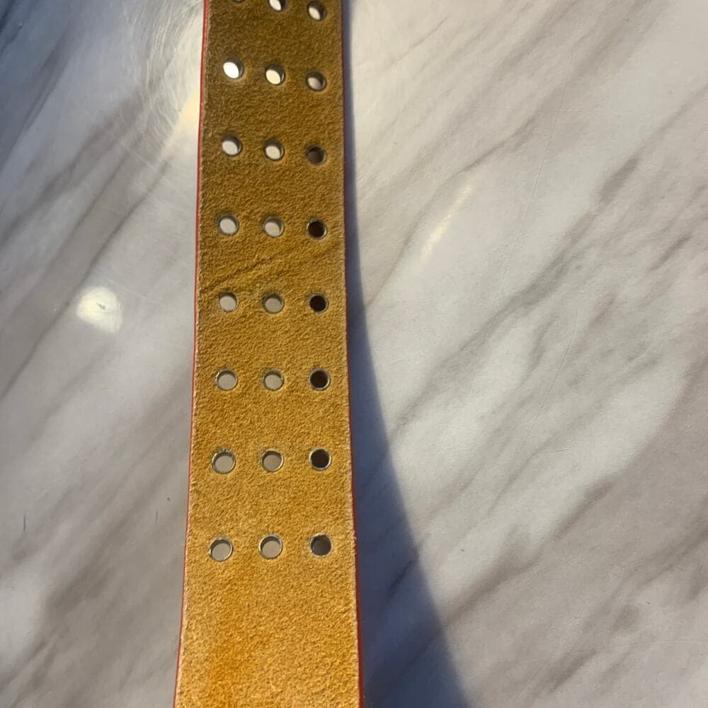 Genuine Leather Red Belt Size Medium - Thumbnail 2