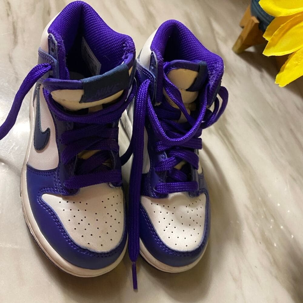 Size 10.5 c (PS) - Nike Dunk High Electro Purple Midnight Navy