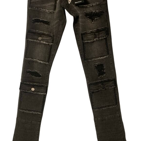 Doctrine Superstack Jet Black Mens Jeans Size 32 - Thumbnail 10