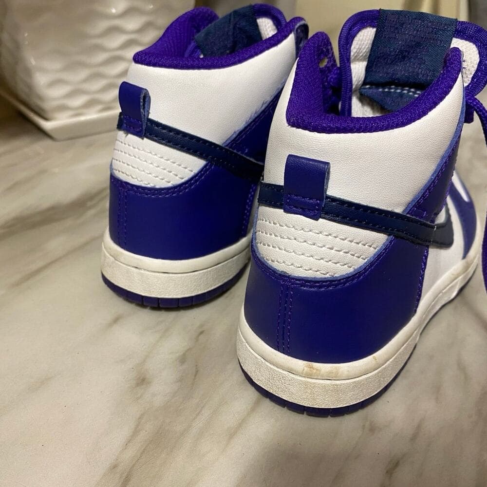 Size 10.5 c (PS) - Nike Dunk High Electro Purple Midnight Navy - Thumbnail 2