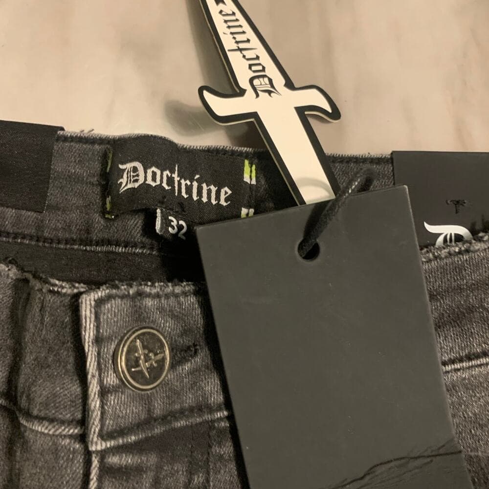 Doctrine Superstack Jet Black Mens Jeans Size 32 - Thumbnail 4