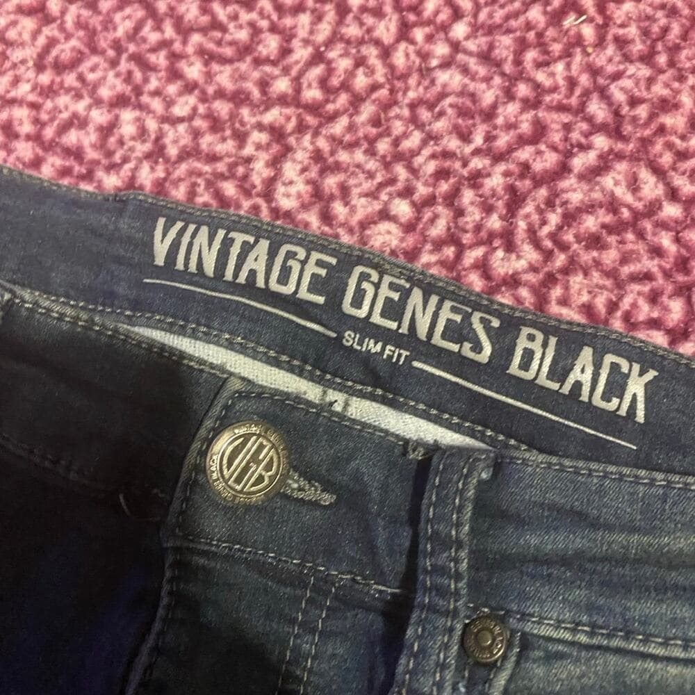 Vintage genes black mens jeans 30W 32L - Thumbnail 2