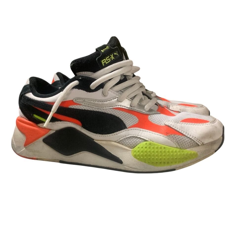 Men's Puma RS-X3 'Lava Blast' Running Shoes White/Black Size 11 - Thumbnail 6