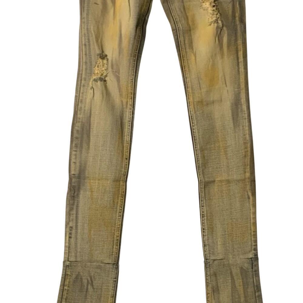 Si Tu Veux Superstack Matte Gold Mens Jeans Size 28 - Thumbnail 9