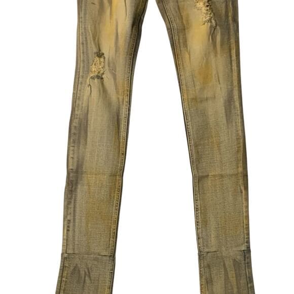 Si Tu Veux Superstack Matte Gold Mens Jeans Size 28 - Thumbnail 10