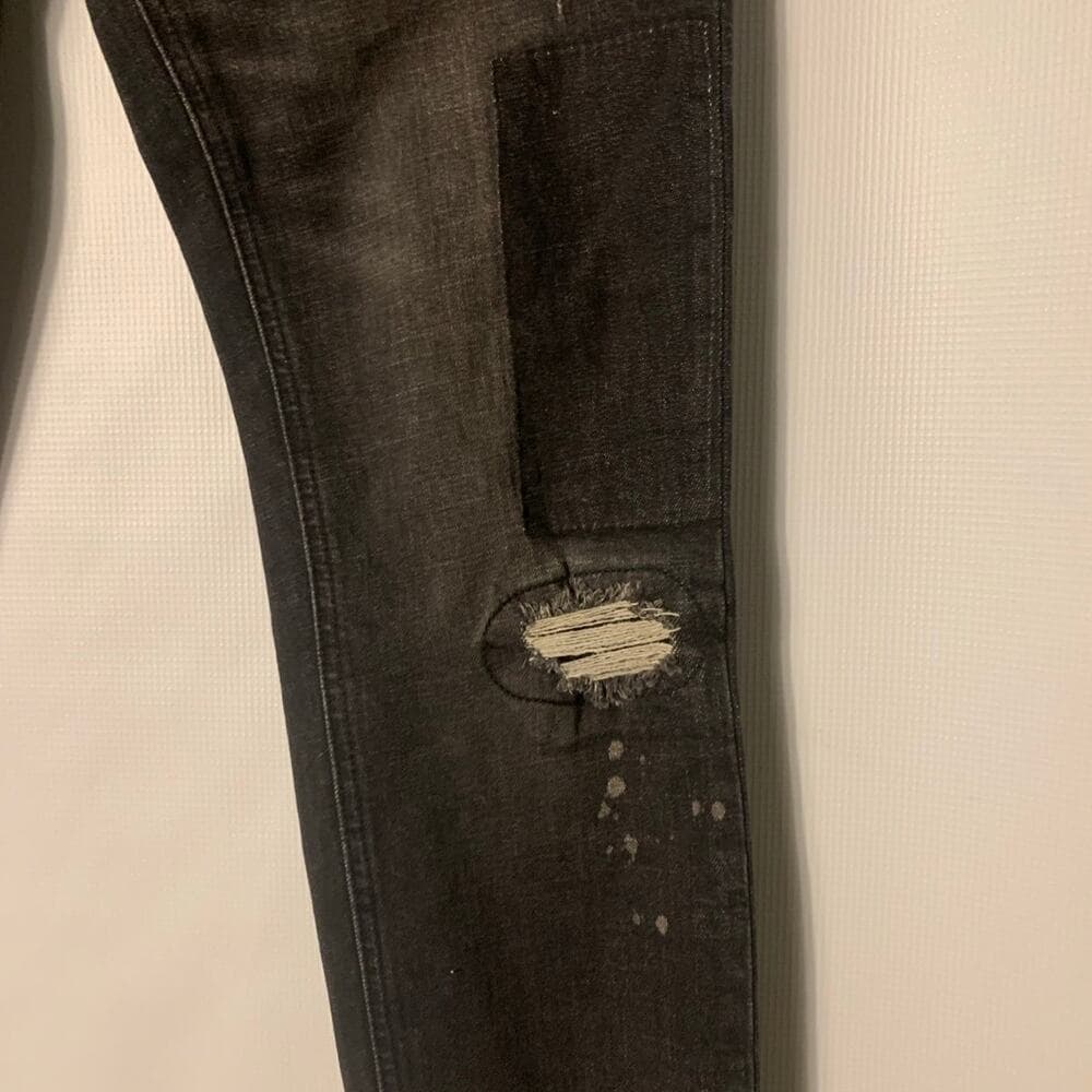 Shabaz Z Brothers Superstack Black Mens Jeans Size 32 - Thumbnail 4