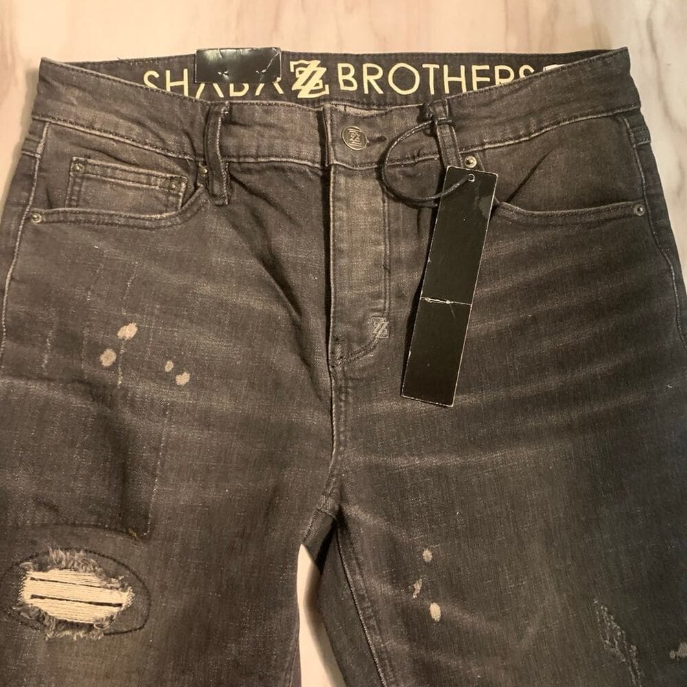 Shabaz Z Brothers Superstack Black Mens Jeans Size 32 - Thumbnail 6