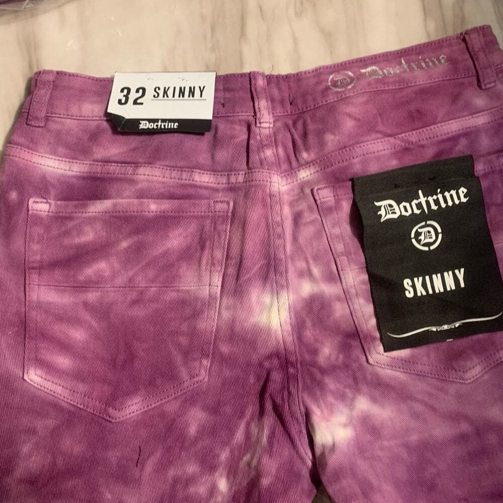 Doctrine Superstack Purple Mens Jeans 32 - Thumbnail 6