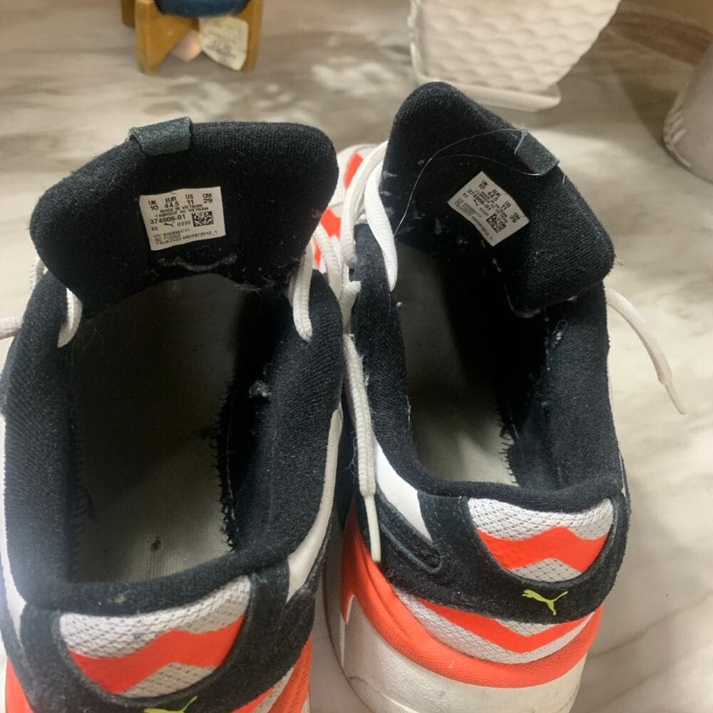 Men's Puma RS-X3 'Lava Blast' Running Shoes White/Black Size 11 - Thumbnail 4