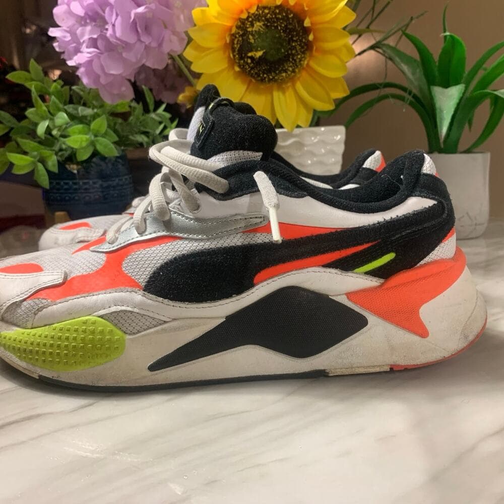 Men's Puma RS-X3 'Lava Blast' Running Shoes White/Black Size 11 - Thumbnail 3
