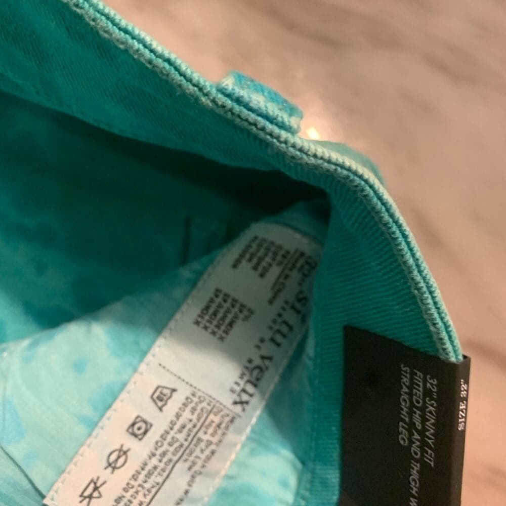 Si Tu Veux Teal Mens Jeans Size 32 - Thumbnail 7