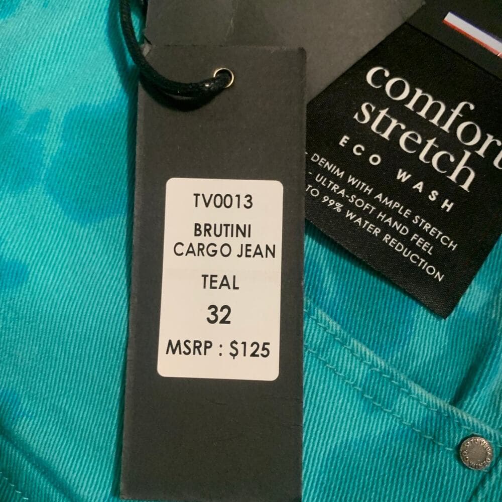 Si Tu Veux Teal Mens Jeans Size 32 - Thumbnail 6