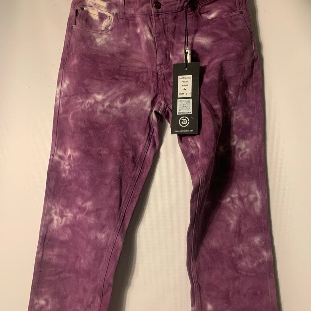 Doctrine Superstack Purple Mens Jeans 32 - Thumbnail 3