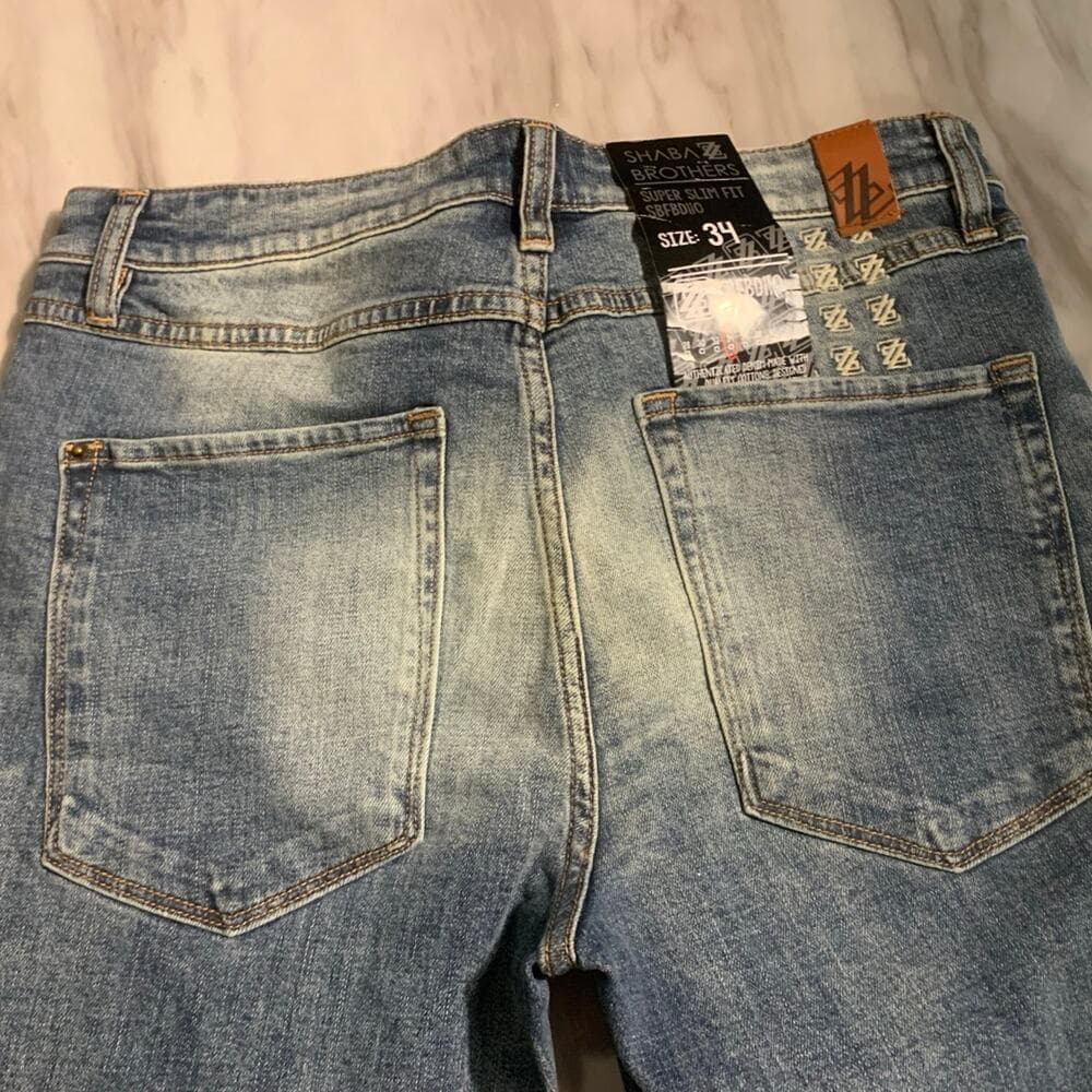 Shabaz Z Brothers Blue Mens Jeans Size 34 - Thumbnail 3