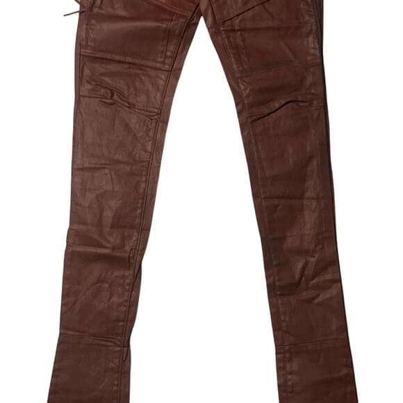 Si Tu Veux Superstack Burgundy Wax Mens Jeans Size 30 - Thumbnail 8