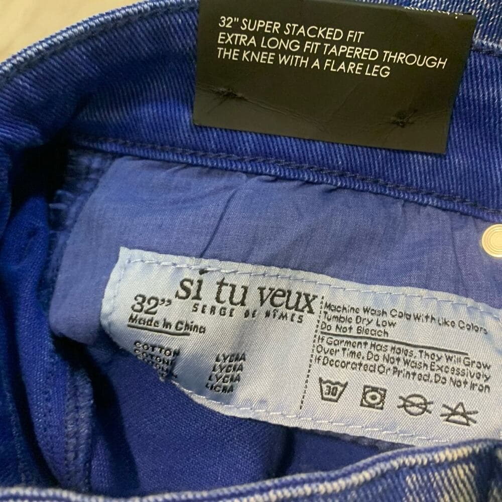 Si Tu Veux Superstack Royal Mens Jeans Size 32 - Thumbnail 4