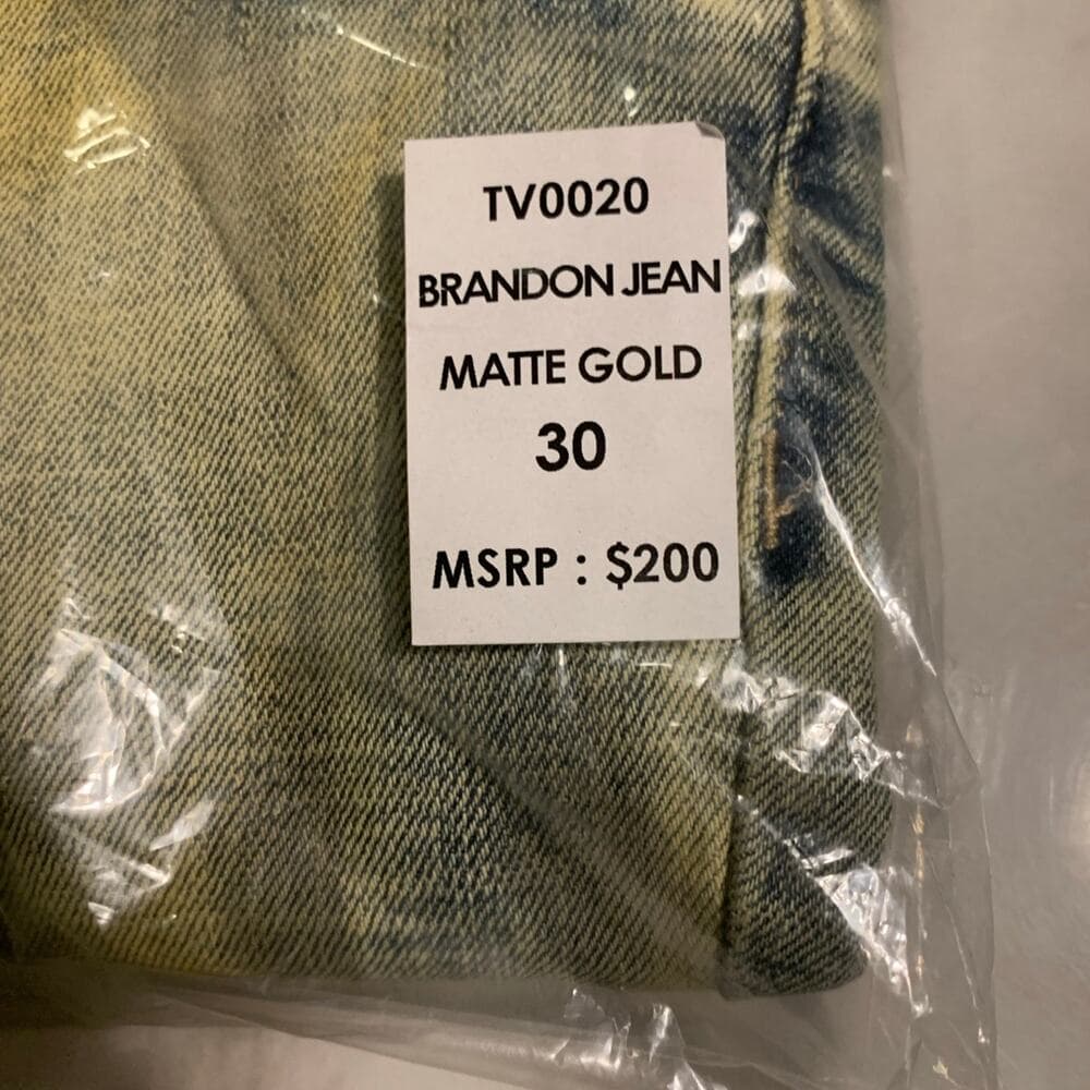 Si Tu Veux Superstack Matte Gold Mens Jeans 30 - Thumbnail 8