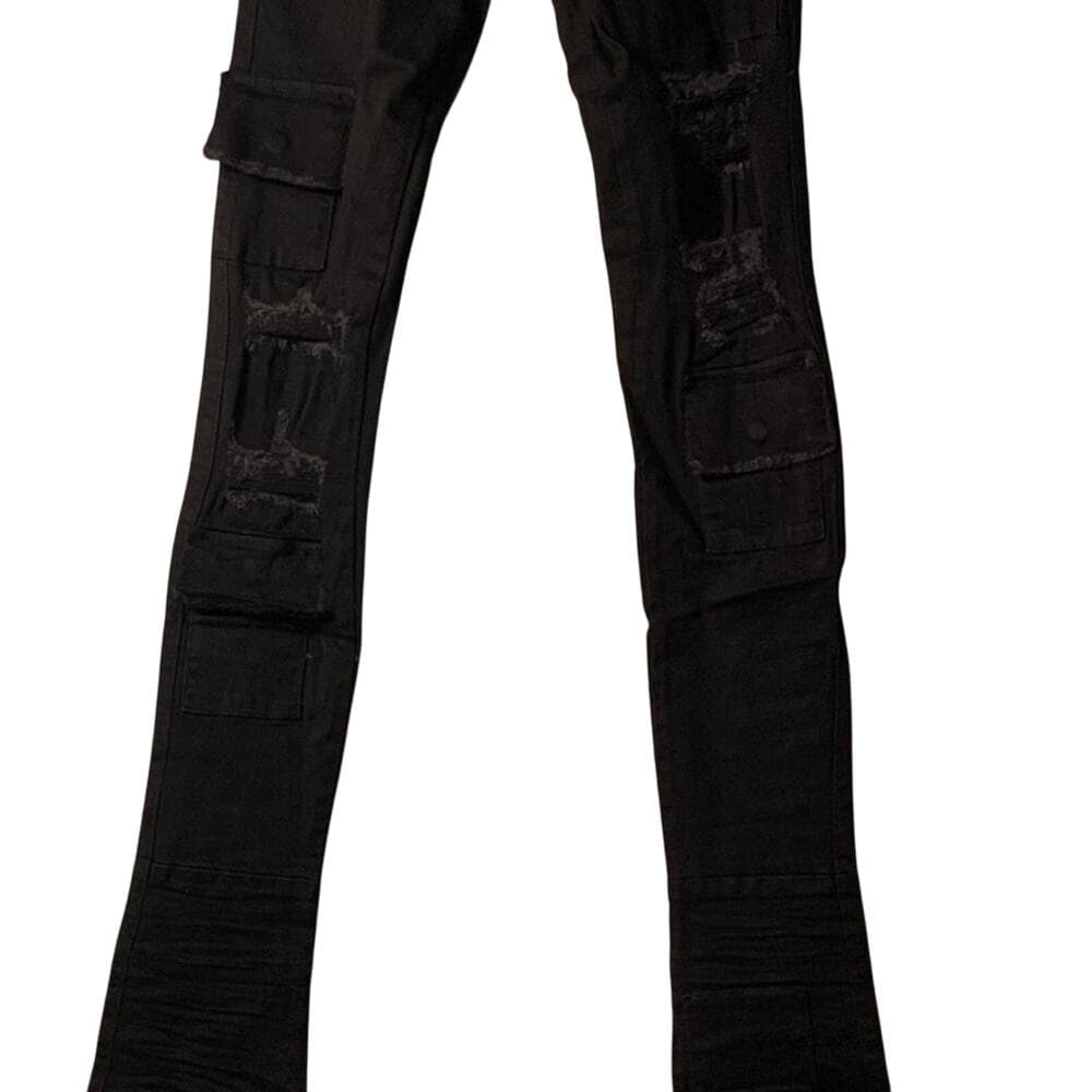 Si Tu Veux Superstack Jet Black Mens Jeans Size 40 - Thumbnail 8