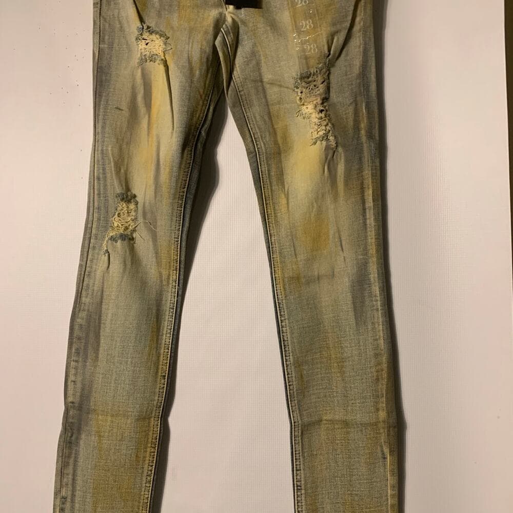 Si Tu Veux Superstack Matte Gold Mens Jeans 28 - Thumbnail 2