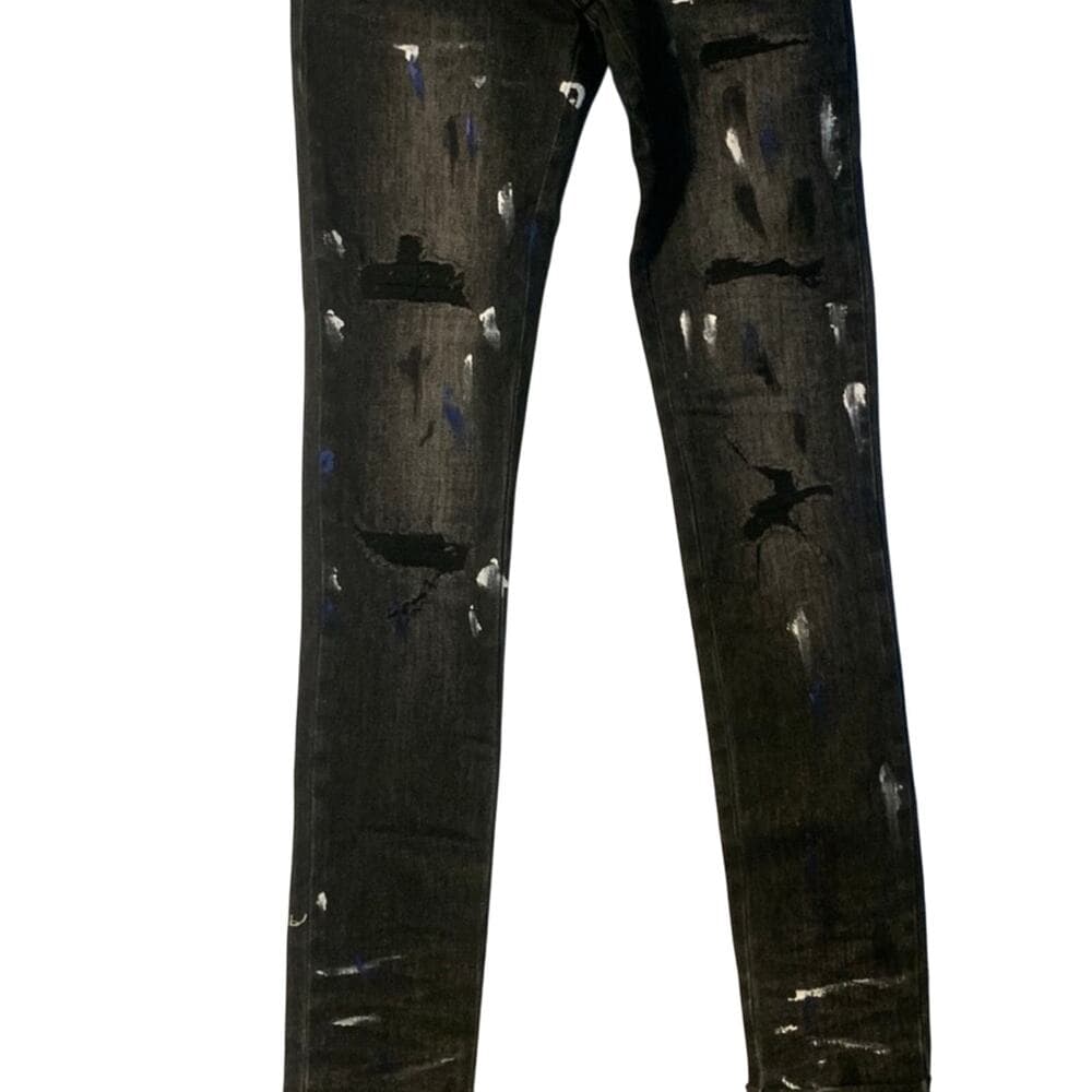 Si Tu Veux Superstack Black Wash Mens Jeans Size 36 - Thumbnail 12