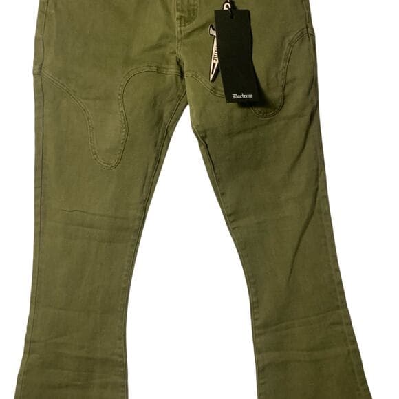 Doctrine Superstack Olive Mens Jeans Size 32 - Thumbnail 7