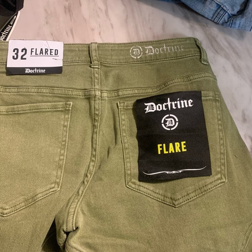 Doctrine Superstack Olive Mens Jeans Size 32 - Thumbnail 4