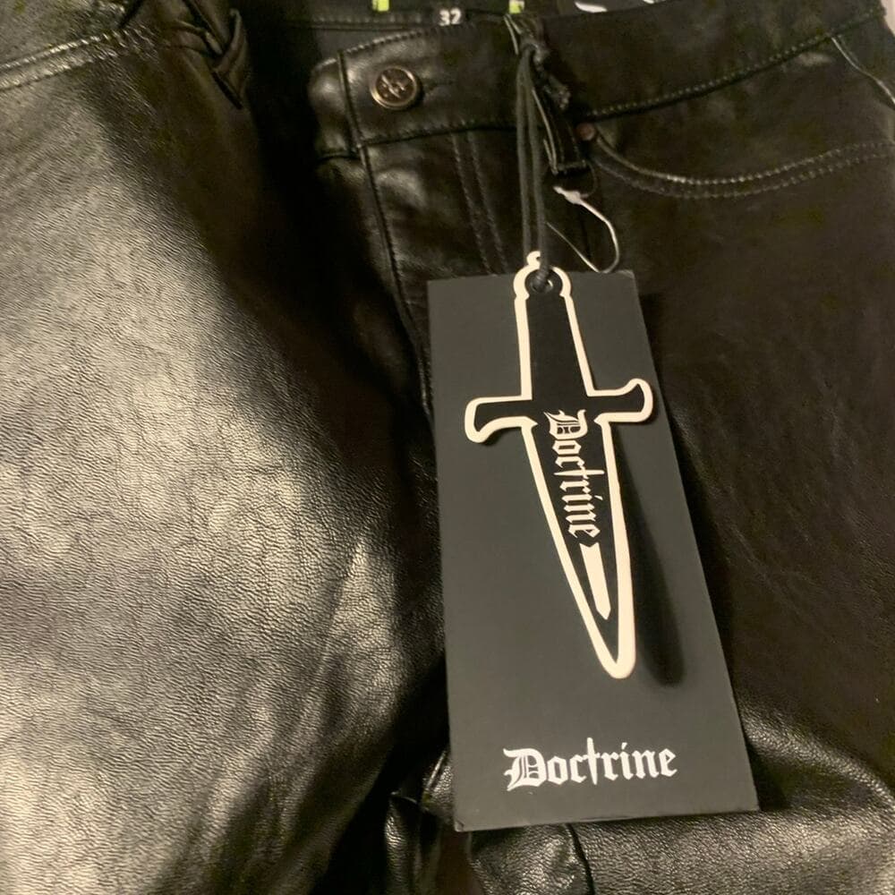 Doctrine Stacked Black Mens Jeans Size 32 - Thumbnail 3